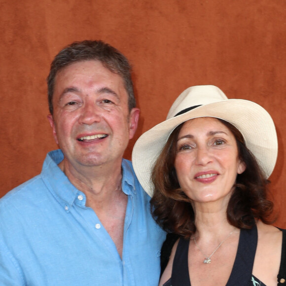 Frédéric Bouraly et Valérie Karsenti au village lors des internationaux de tennis de Roland Garros à Paris, France, le 1 juin 2019. © Jacovides-Moreau/Bestimage .