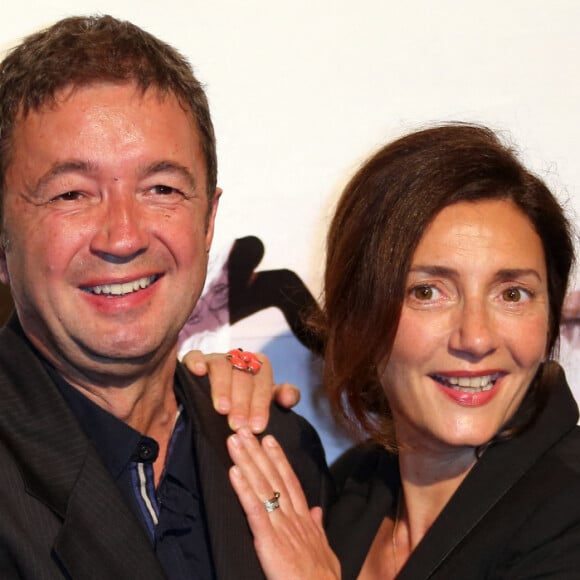 Valérie Karsenti et Frédéric Bouraly à la cérémonie de clôture du 14e festival de la Fiction TV de la Rochelle en 2012