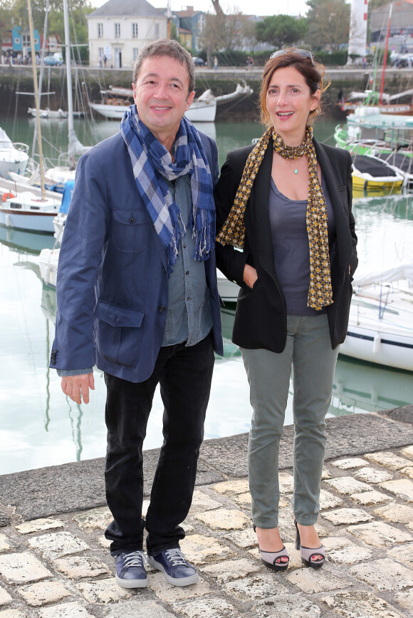 Valérie Karsenti et Frédéric Bouraly au photocall de la fiction TV de la Rochelle, le 15 septembre 2012