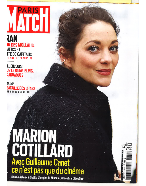Couverture du magazine "Paris Match" avec Marion Cotillard