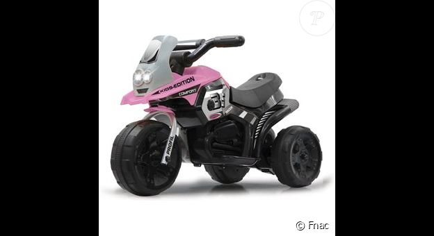 Votre enfant va découvrir la vitesse en toute sécurité avec cette moto Ride-on E-Trike Racer rose vif