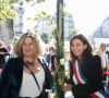 La maire de Paris, Anne Hidalgo accompagnée de Julie-Amour Rossini, la petite fille de Juliette Gréco inaugure la place Juliette Gréco, à Paris, France, le 23 septembre 2021. © Stéphane Lemouton/Bestimage
