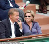 Patrick Poivre d'Arvor et Claire Chazal à Roland Garros