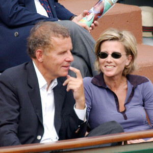 Patrick Poivre d'Arvor et Claire Chazal à Roland Garros