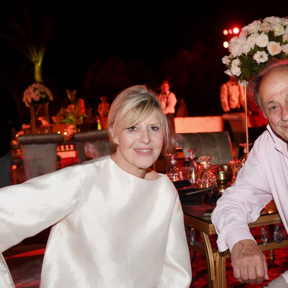 Exclusif - Chantal Ladesou et son mari Michel Ansault lors d'un after show pendant les Marrakech du Rire à l'hôtel Selman le 17 juin 2022. © Rachid Bellak / Bestimage 