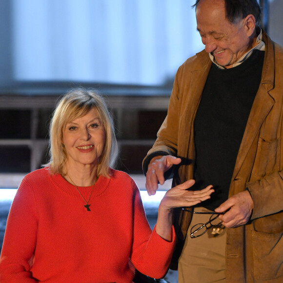 Chantal Ladesou et son mari Michel Ansault - Enregistrement de l'émission "Animaux Stars", diffusée le 4 juin sur la chaine Animaux. Le 5 avril 2022 © Veeren / Bestimage 