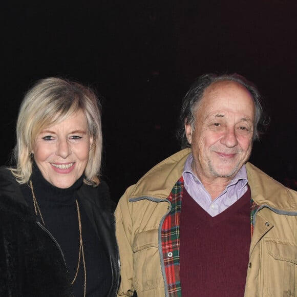 Semi-exclusif - Chantal Ladesou avec son mari Michel Ansault - People en backstage lors du deuxième jour du concert de Patrick Bruel lors de sa tournée "Ce soir on sort..." à Paris La Défense Arena le 7 décembre 2019. © Coadic Guirec/Bestimage 