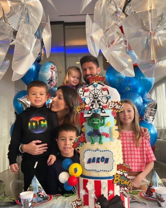 Olivier Giroud avec sa famille sur Instagram.