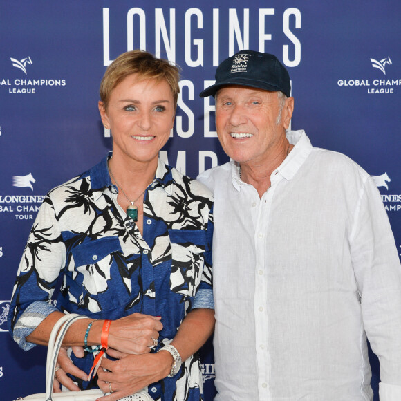 Exclusif - Yves Renier et sa femme Karin - Photocall du déjeuner - Longines Paris Eiffel Jumping au Champ de Mars à Paris, France, le 5 juillet 2019. © Veeren Ramsamy/Bestimage 