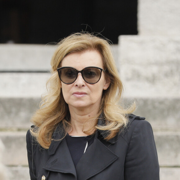 Valérie Trierweiler - Obsèques de Christophe Michel (mari de JL Romero) au crématorium du cimetière du Père Lachaise à Paris le 6 juin 2018.