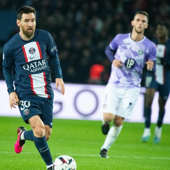 Lionel Messi - Ligue 1 Uber Eats - Paris Saint-Germain (PSG) Vs Toulouse FC (2-1) au Parc des Princes à Paris le 4 février 2023. © Baptiste Autissier / Panoramic / Bestimage