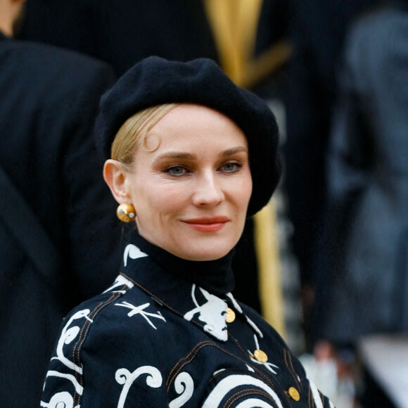 Diane Kruger - Arrivées au défilé de mode Haute-Couture "Schiaparelli" au Petit Palais lors de la fashion week de Paris le 23 janvier 2023. © Christophe Clovis / Veeren / Bestimage