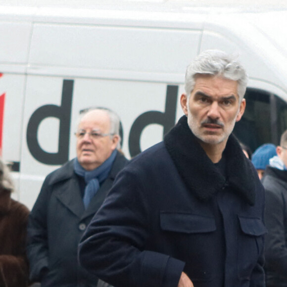 François Vincentelli - Obsèques de Philippe Tesson en l'église Saint-Germain-des-Prés à Paris, le 10 février 2023. © Christophe Clovis / Bestimage