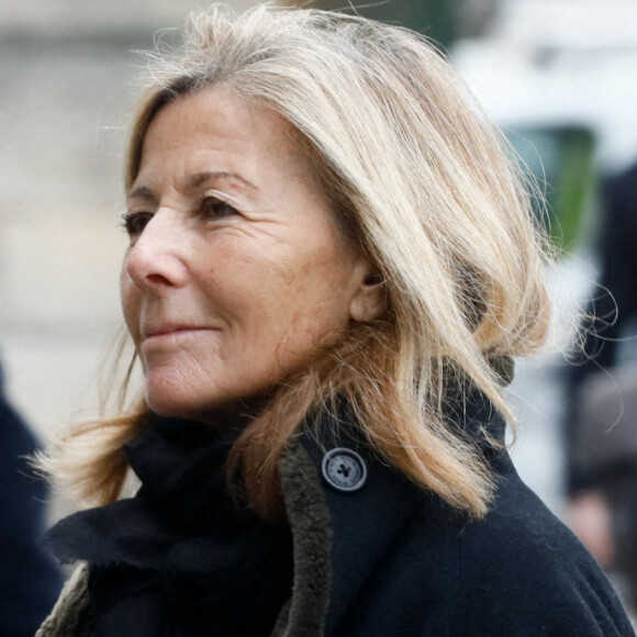 Claire Chazal - Obsèques de Philippe Tesson en l'église Saint-Germain-des-Prés à Paris. © Christophe Clovis / Bestimage