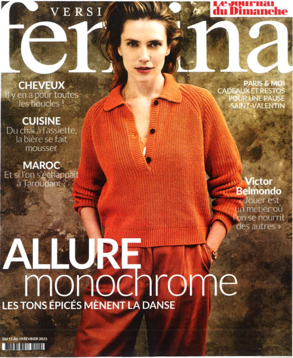 Interview de Victor Belmondo dans "Version Femina", numéro du 13 au 19 février 2023.