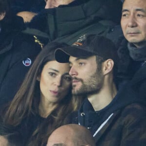 Exclusif - Louis Sarkozy et sa femme Natali Husic - People en tribunes du match de Ligue 1 Uber Eats "PSG contre Reims" (1-1) au Parc des Princes à Paris le 29 janvier 2023. 