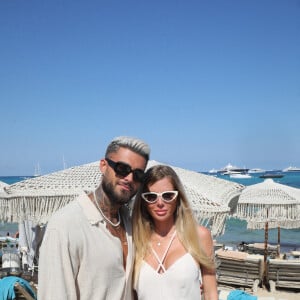 Exclusif - Thibault Garcia et sa compagne Jessica Thivenin (Les Marseillais) - Hublot fête l'arrivée de la nouvelle Big Bang Unico à la boutique de Saint-Tropez au restaurant Verde Beach à Ramatuelle, Côte d'Azur, France, le 12 juillet 2022. © Luc Boutria/Nice Matin/Bestimage