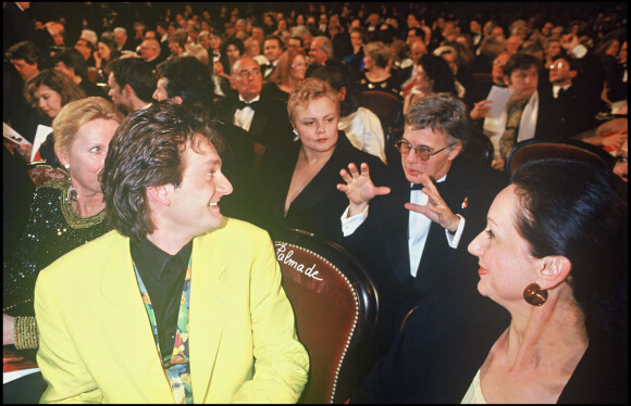 Pierre Palmade avec  Muriel Robin et Guy Bedos lors des Molière en 1993