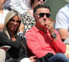 Christophe Galtier et sa femme - People dans les tribunes lors du tournoi de tennis de Roland Garros à Paris le 30 mai 2015.