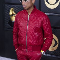 Pharrell Williams au photocall de la 65ème édition de la cérémonie des "Grammy Awards" à Los Angeles, le 5 février 2023. © Prensa Internacional via Zuma Press/Bestimage 