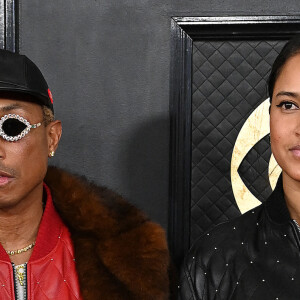 Pharrell Williams et sa femme Helen Lasichanh lors de la cérémonie des 65ème Grammy Awards à Los Angeles le 5 février 2023. 