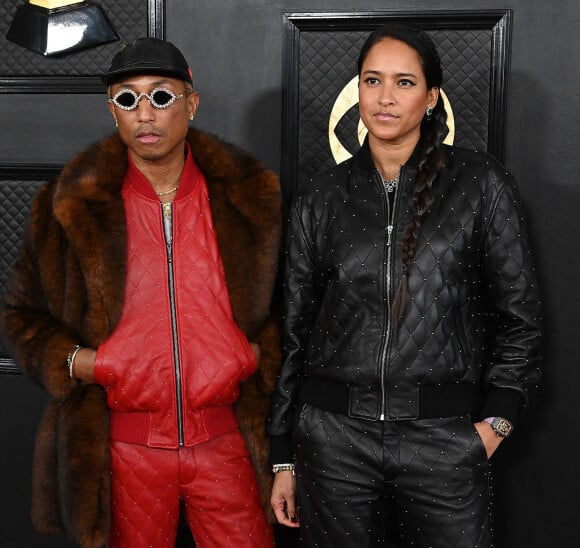 Photo : Pharrell Williams et sa femme Helen Lasichanh lors de la cérémonie  des 65ème Grammy Awards à Los Angeles le 5 février 2023. - Purepeople