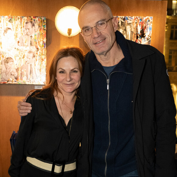 Exclusif - Anne Mondy et Laurent Weil - Vernissage de l'exposition "Papertorn" de A.Mondy au MonParis! à Paris, France. Le 11 mars 2019. . © Denis Sinoussi via Bestimage 