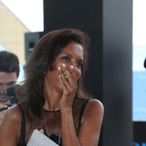 Karine le Marchand - Stéphane Plaza s'improvise photograhe lors de la cérémonie de clotûre lors du Festival de Televison de Monte Carlo le 21 juin 2022. © Denis Guignebourg/Bestimage