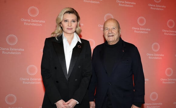 Exclusif - Marc Ladreit de Lacharrière et Olena Zelenska lors de la soirée de gala au profit de la fondation Olena Zelenska à la salle Pleyel à Paris le 13 décembre 2022. © Dominique Jacovides / Bestimage