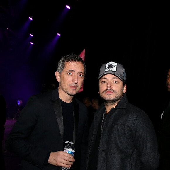 Exclusif - Gad Elmaleh (parrain Tsedaka 2018) et Kev Adams - Grande soirée de la solidarité de l'Appel national pour la Tsedaka, autour du parrain Tsedaka 2018 G.Elmaleh, au palais des Congrés à Paris, France, le 17 décembre 2018. © Dominique Jacovides/Bestimage 
