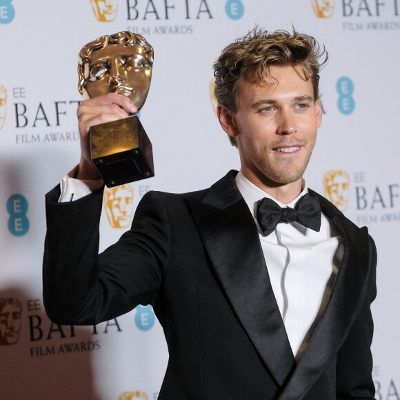 Best Leading Actor Austin Butler - Press-room de la 76ème cérémonie des British Academy Film Awards (BAFTA) au Royal Albert Hall à Londres, le 19 février 2023. 