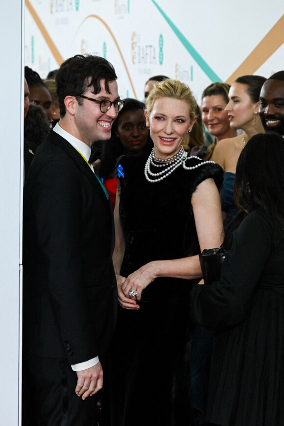 Cate Blanchett au photocall de la 76ème cérémonie des British Academy Film Awards (BAFTA) au Royal Albert Hall à Londres, le 19 février 2023. 
