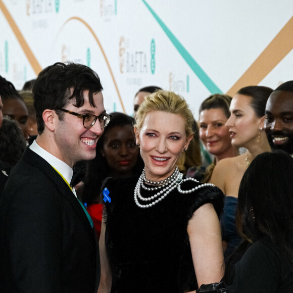 Cate Blanchett au photocall de la 76ème cérémonie des British Academy Film Awards (BAFTA) au Royal Albert Hall à Londres, le 19 février 2023. 