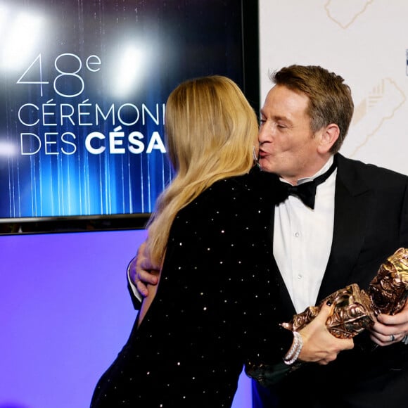 Virginie Efira César De La Meilleure Actrice Dans Revoir Paris, Benoît Magimel César Du Meilleur Acteur Dans Pacifiction - Tourment Sur Les Îles - Pressroom - 48ème cérémonie des César à l'Olympia à Paris le 24 février 2023. © Jacovides / Borde / Bestimage 