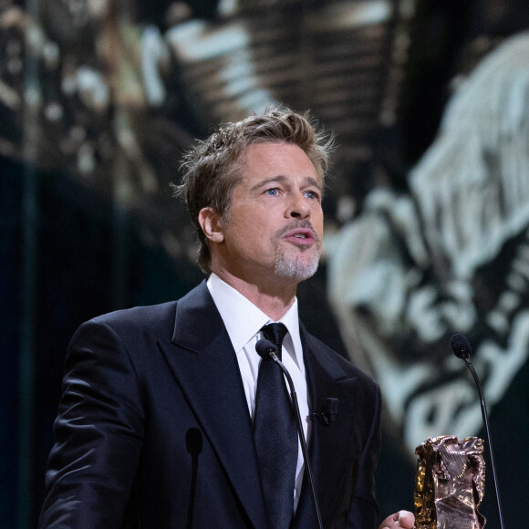 Brad Pitt a fait une apparition surprise lors de la cérémonie.
Brad Pitt - David Fincher reçoit un César d'honneur lors de la 48ème édition des César à l'Olympia à Paris le 24 février 2023 © Olivier Borde / Dominique Jacovides / Bestimage 