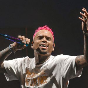 Chris Brown en concert à l'Accor Hotel Arena (Bercy) à Paris, le 23 février 2023. 