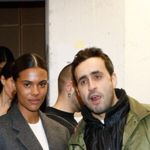 Semi-exclusif - Olivio "Oli" Ordonez, Sami Outabali,Tina Kunakey, Jonathan Cohen et guest - Front Row au défilé Marcia prêt-à-porter automne-hiver 2023/2024 lors de la Fashion Week de Paris (PFW), au Garage Amelot, à Paris, France, le 1er mars 2023. © Christophe Clovis/Bestimage