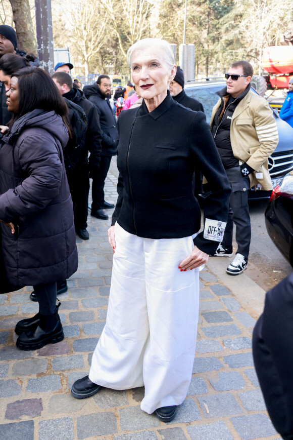 Maye Musk - Arrivées du défilé Off-White prêt-à-porter automne-hiver 2023/2024 lors de la Fashion Week de Paris (PFW), à Paris, France, le 2 mars 2023. © Christophe Clovis/bestimage