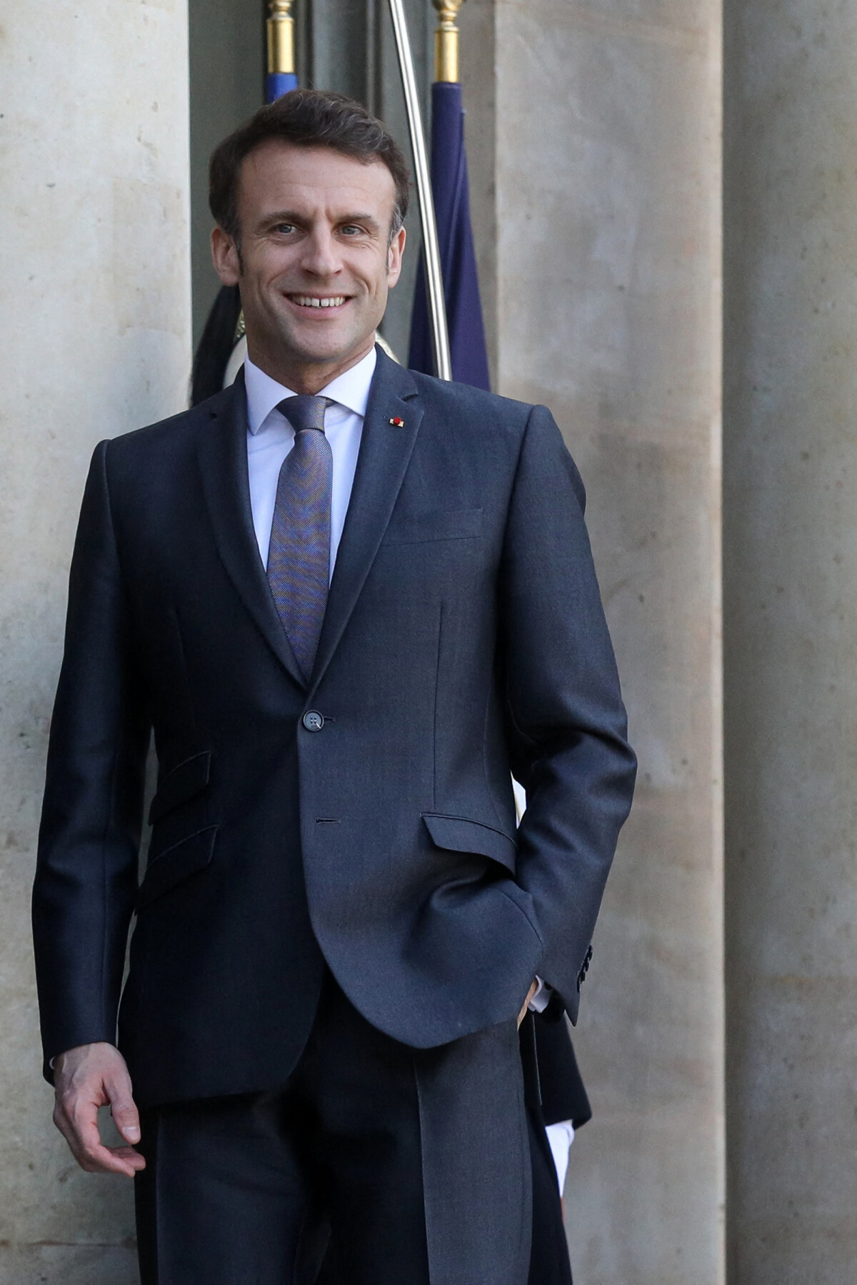 Photo : Le président de la République française Emmanuel Macron reçoit ...