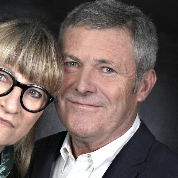 Exclusif - Portrait de Christine Bravo avec son mari Stéphane Bachot à Paris, le 16 janvier 2023. © Cédric Perrin/Bestimage 