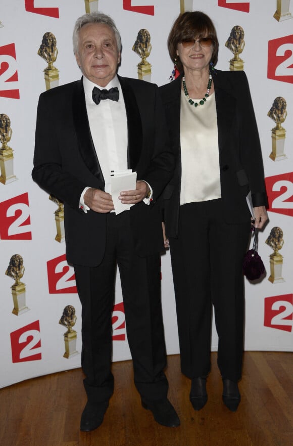 Ils s'étaient mariés en 1999 à Neuilly Sur Seine. 
Michel Sardou et sa femme Anne-Marie Périer - La 26e nuit des Molières aux Folies Bergère à Paris, le 2 juin 2014. 