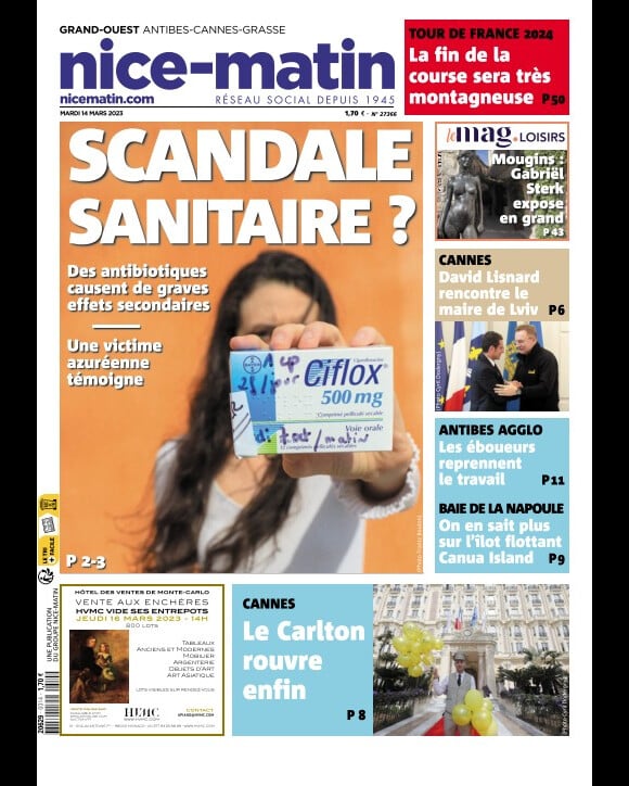 Couverture, "Nice-Matin".