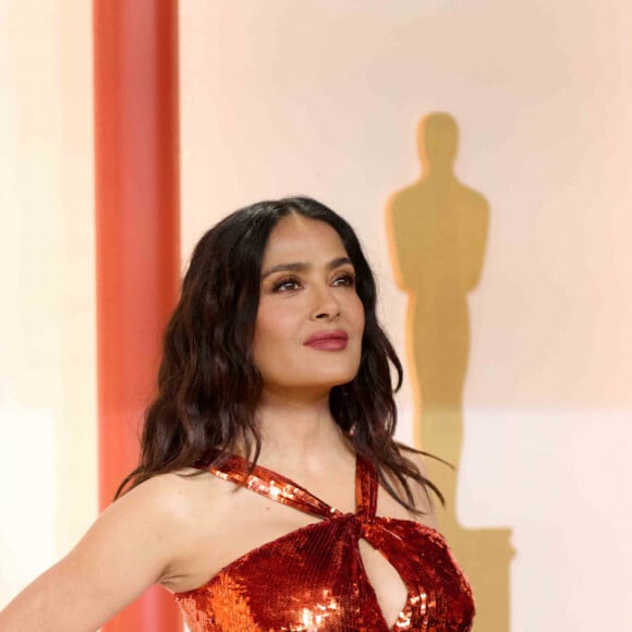 Salma Hayek lors de la 95ème édition de la cérémonie des Oscars à Los Angeles. Le 12 mars 2023 