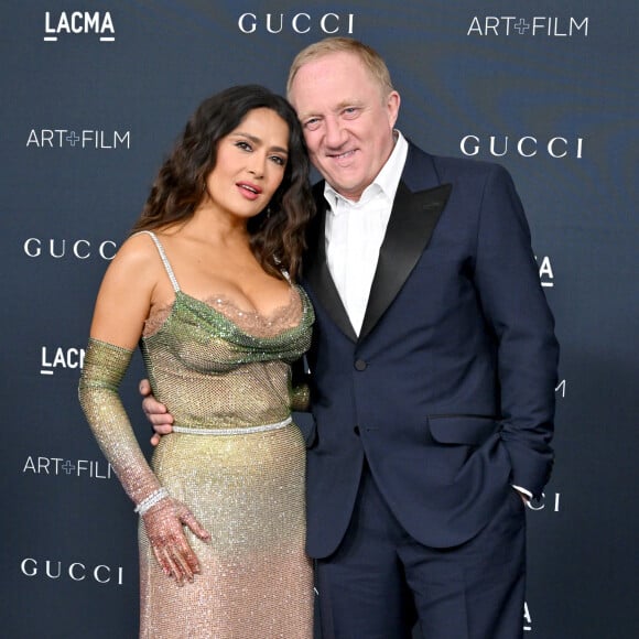 Salma Hayek et François-Henri Pinault au photocall de la soirée du "11th Annual LACMA Art + Film Gala" à Los Angeles