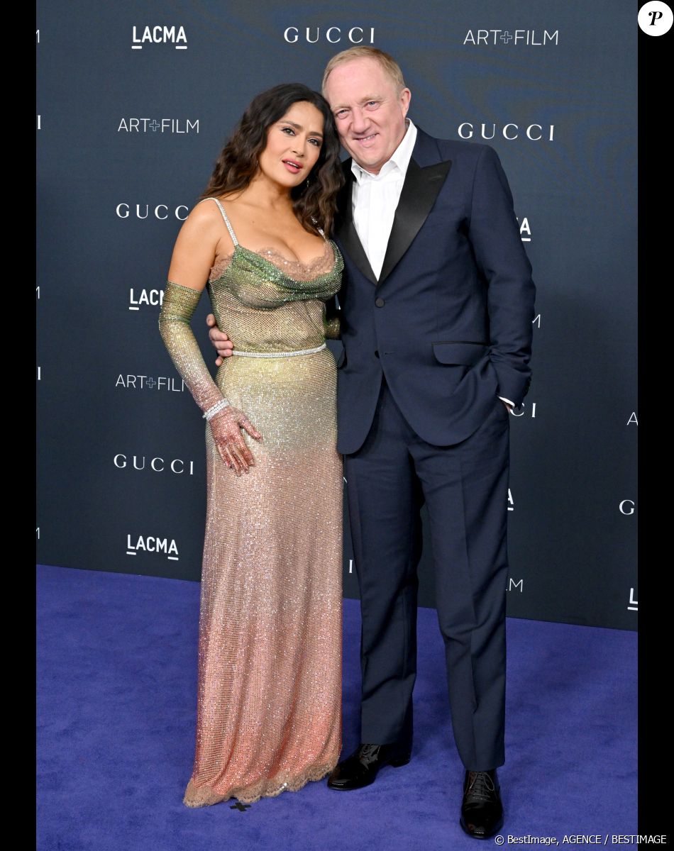 Salma Hayek et François-Henri Pinault au photocall de la soirée du "11th Annual LACMA Art + Film Gala" à Los Angeles