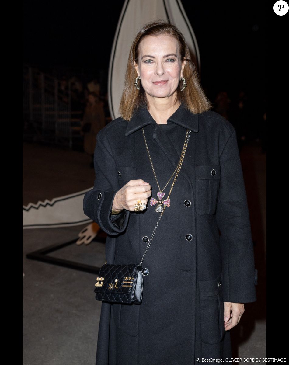 Carole Bouquet - Front Row au deuxième défilé de mode Haute-Couture Chanel au Grand Palais Éphémère lors de la Fashion Week Printemps-été 2023 de Paris, France, le 24 janvier 2023. © Olivier Borde/Bestimage