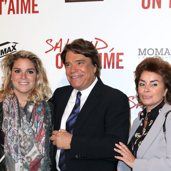 Bernard Tapie avec sa femme Dominique et sa fille Sophie - Avant-première de 'Salaud on t'aime' à l'UGC Normandie sur les Champs-Elysées à Paris le 31 mars 2014.