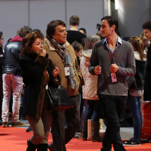 Bernard Tapie avec sa femme Dominique et le compagnon de sa fille, Raphaël Goehrs - Dans le cadre du Gucci Paris Masters a eu lieu l'epreuve "Style & Competition for AMADE" a Villepinte le 7 décembre 2013. 