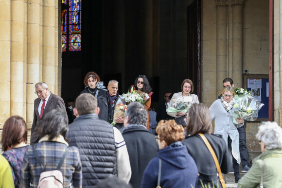 La famille et les proches - Obsèques de Kévin Trompat en l’église Saint-Hilaire à Niort, France, le 16 mars 2023. © Laetitia Notarianni/Bestimage