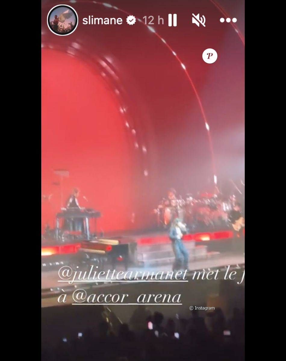 La chanteuse a été félicitée par ses fans sur Twitter
Kendji Girac au concert de Juliette Armanet le 17 mars 2023.
